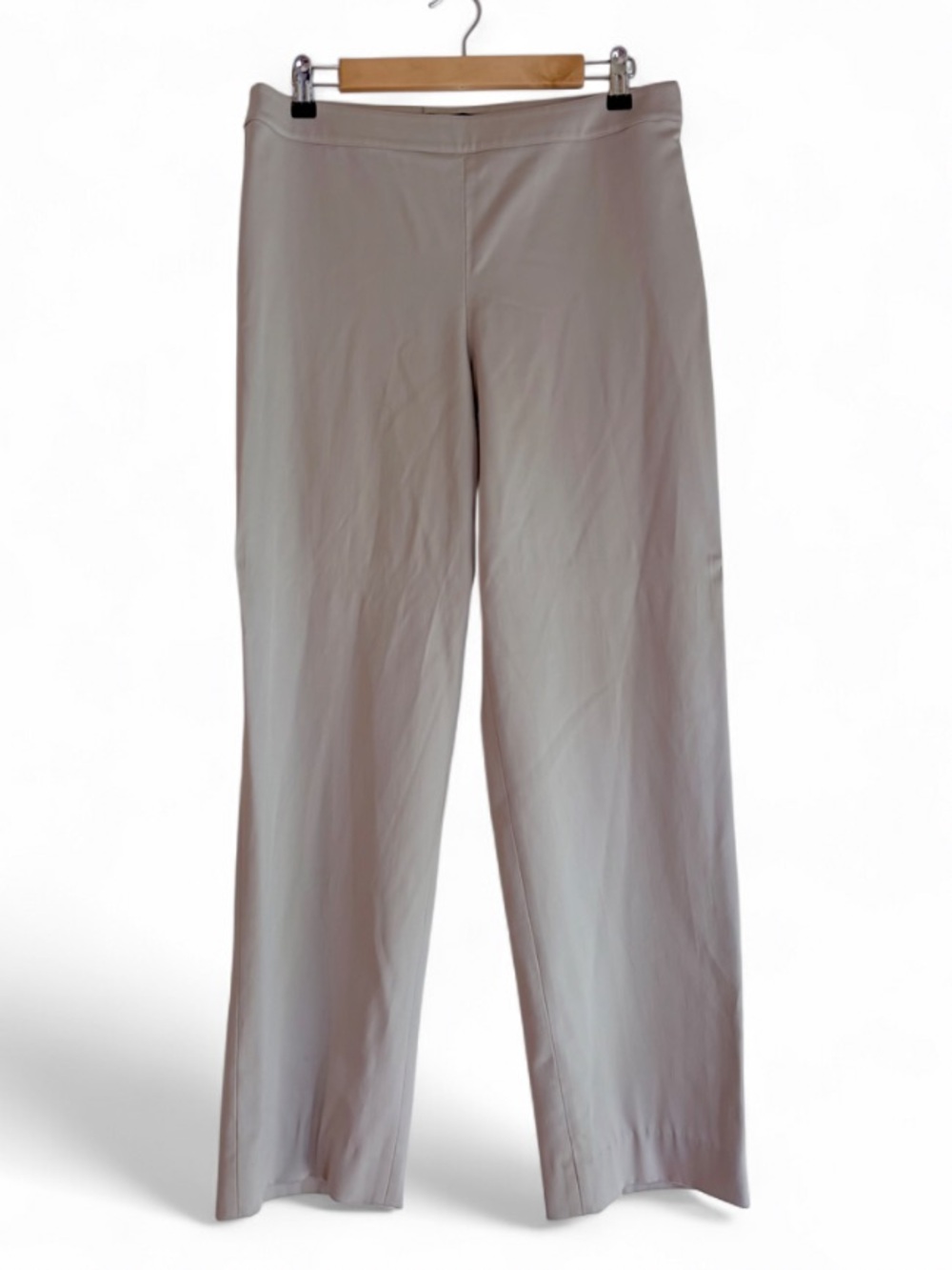 St. John Beige Side Zip Straight Leg Pants Size 8